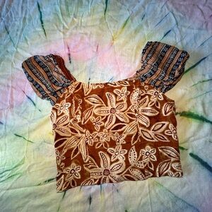 Cropped Boho Hippie Top Size Medium